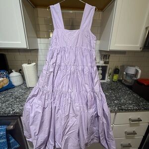 Anthropologie Lilac Tiered Midi Dress